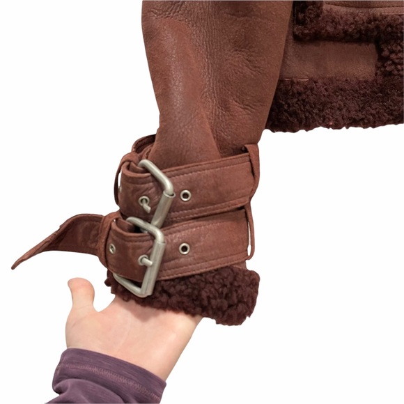 ♦️SOLD♦️ALLSAINTS Asher Shearling Biker Jacket - Picture 8 of 16